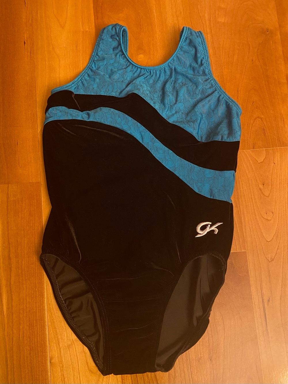 GK Black Velour & Teal Leotard